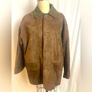 Holland & Holland suede field coat w/removable  lining size small made in the UK